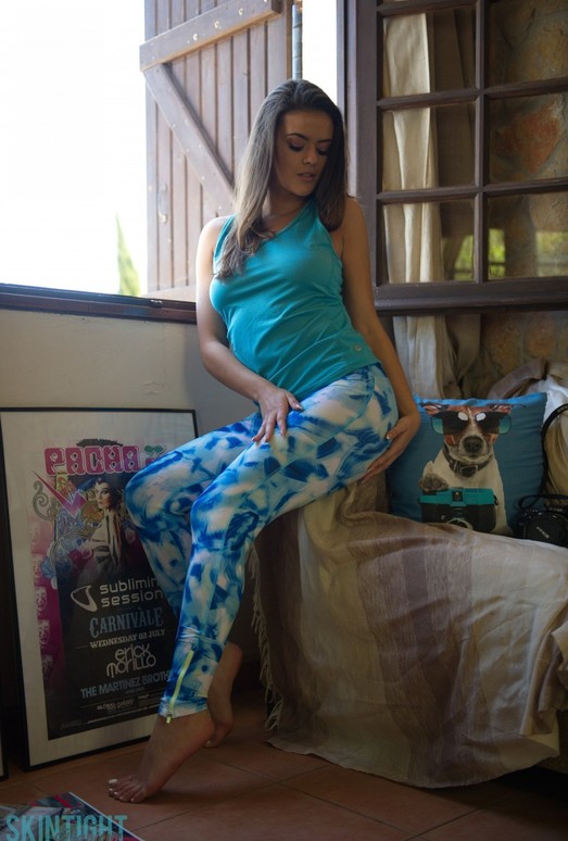 Brook Wright Blue Leggings - Skin Tight Glamour