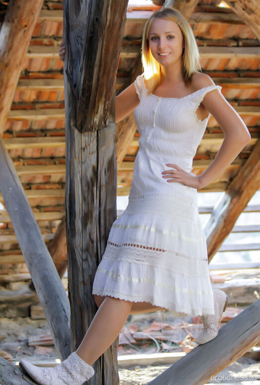 Ilona D - White Dress - Erotic Beauty