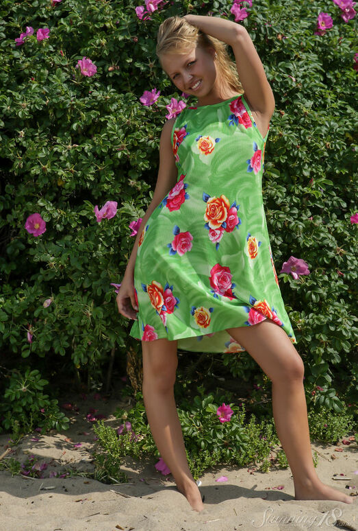Cliantha M - Cliantha - Flower Dress and Sand - Stunning 18