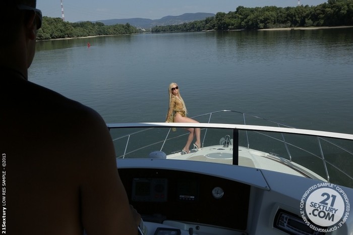 Angie Koks double fucked on the boat