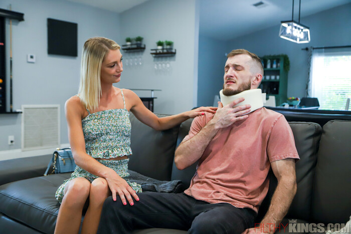 Perverted Teen Stepsister Takes Advantage of Injured Stepbro